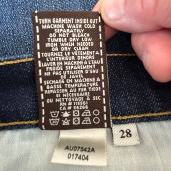 7 for all mankind bootcut jeans size 28 (altered length) medium wash made in USA - Picture 12 of 14